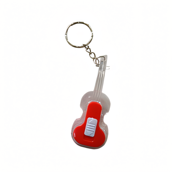 Keychain Light Red Color Violin Model